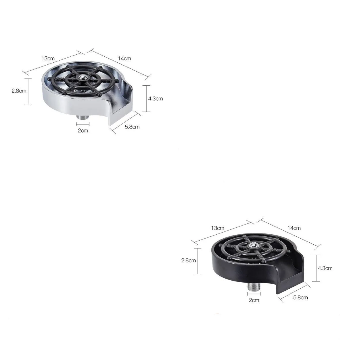 Automatic cup washer with high-pressure spray nozzle for bar counter cleaning