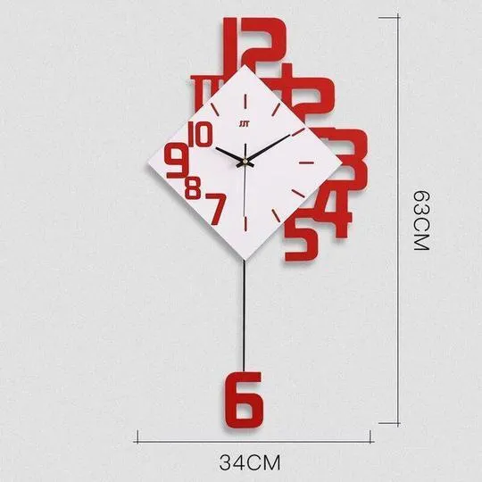 15-inch round digital wall clock with custom text display in black, red, or blue colour options