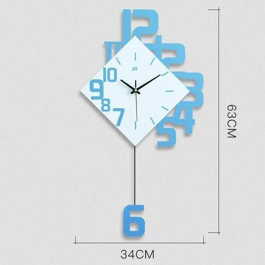 15-inch round digital wall clock with custom text display in black, red, or blue colour options