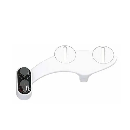 Non-electric bidet toilet spray in blue colour with dual nozzles and remote control