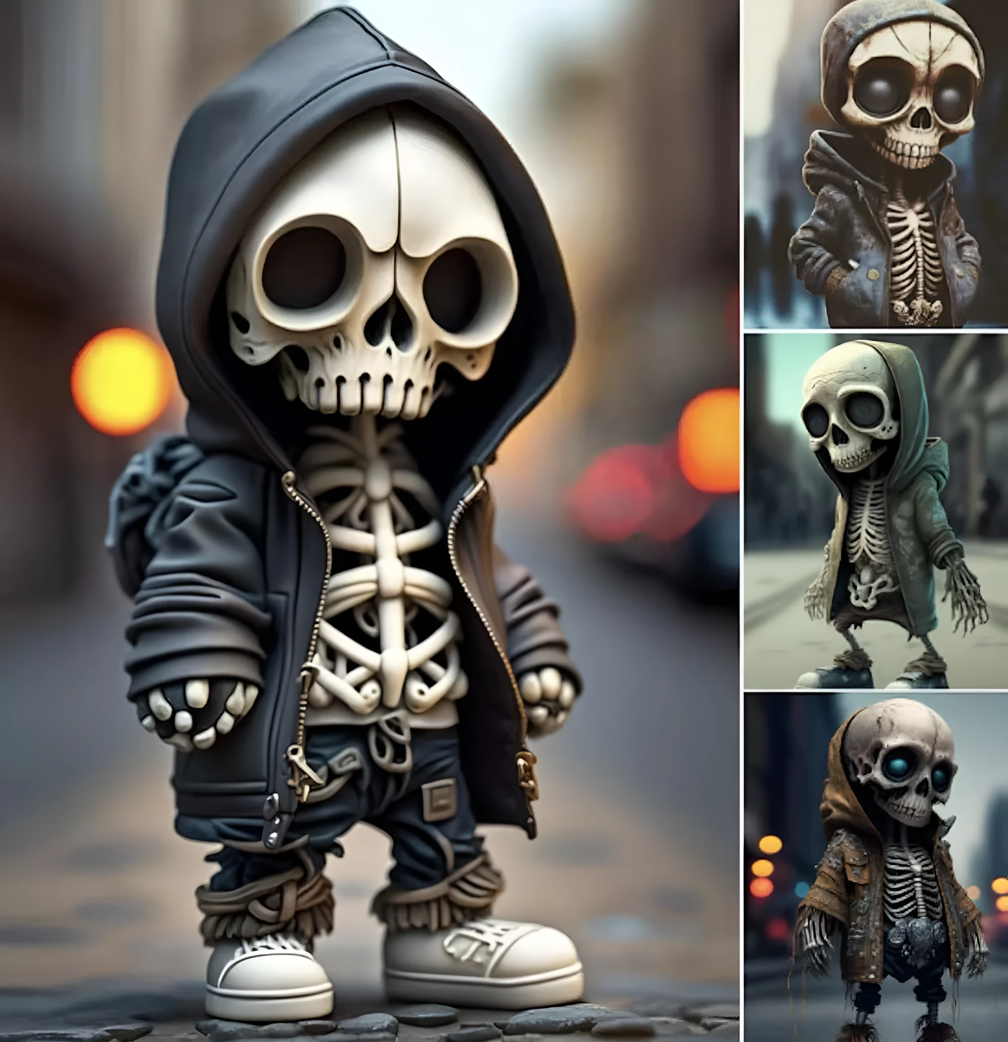 Resin skeleton figurine ornament measuring 15cm tall with modern sleek design for Halloween décor