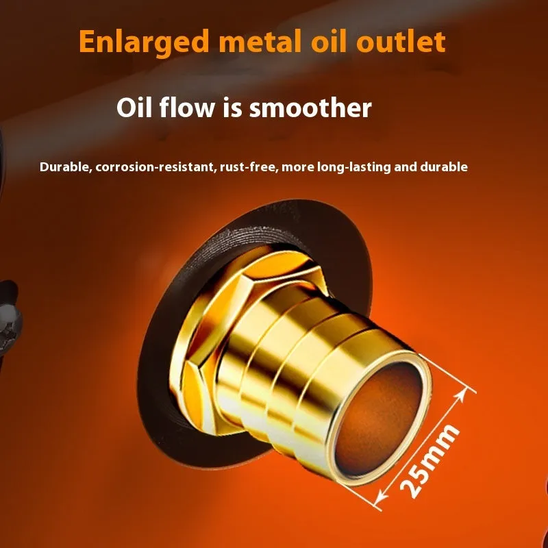 Aluminum alloy portable rechargeable oil pump with lithium batteries and accessory kit