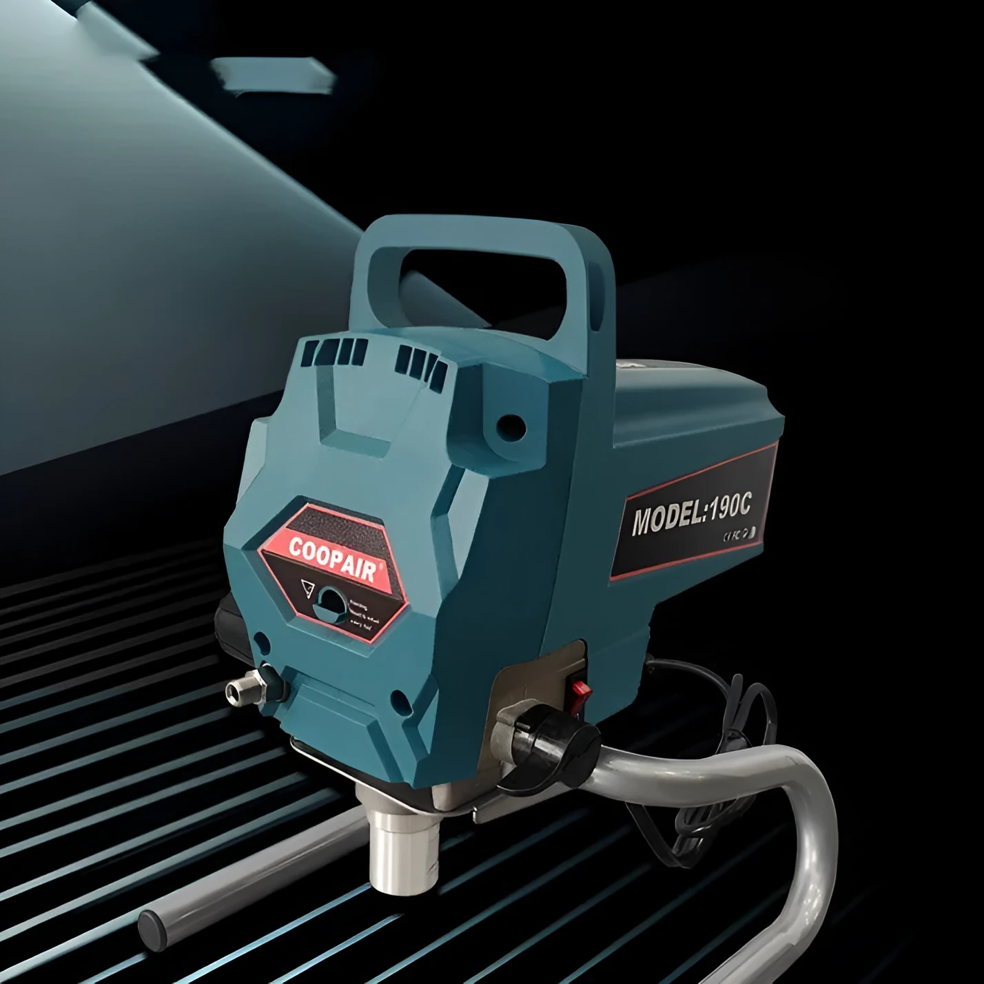 110V electric latex paint spraying machine with spray gun, pressure gauge, and extension rod