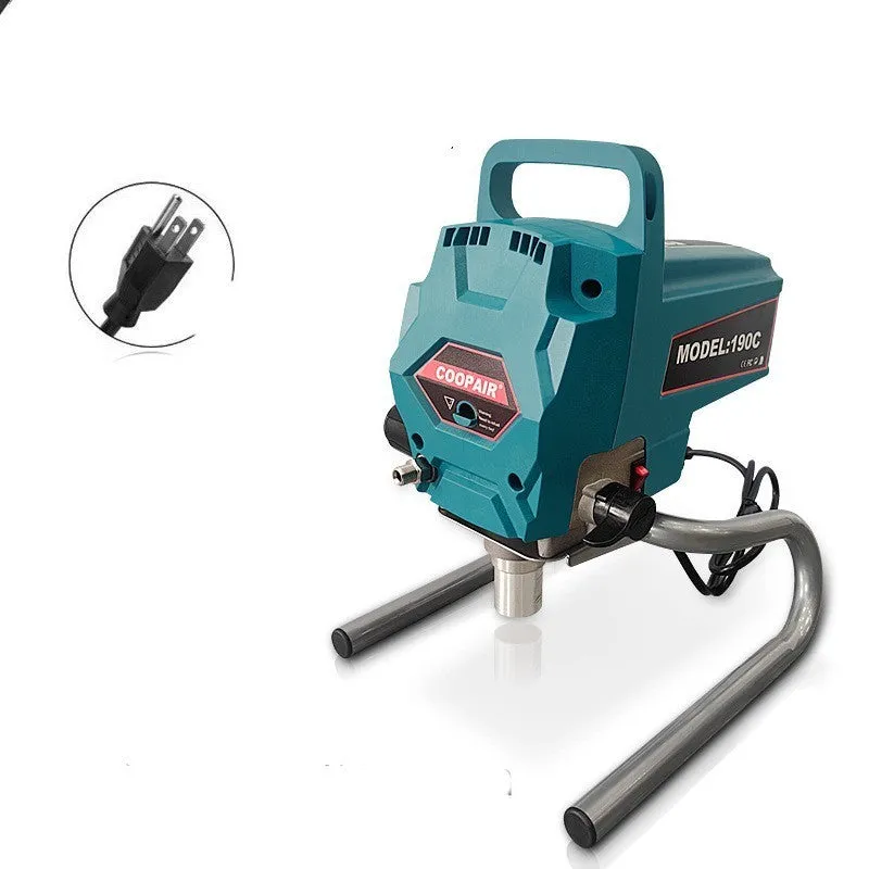 110V electric latex paint spraying machine with spray gun, pressure gauge, and extension rod