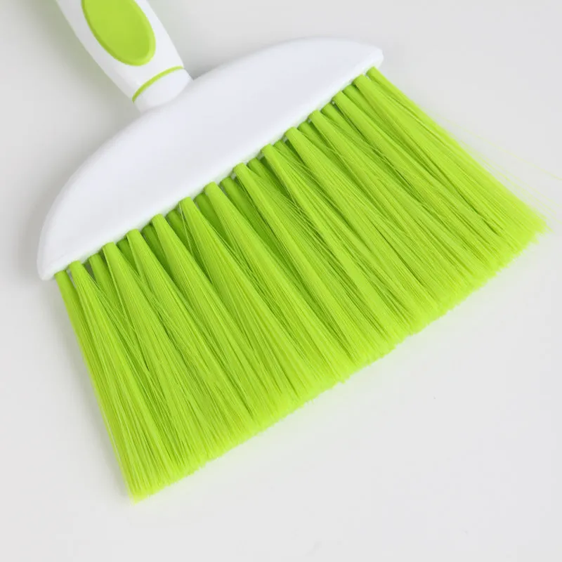 Mini plastic dusting brush and dustpan suit in small size with colour options cherry blossom powder, glacier blue, Nordic green, gray, blue white, and green white