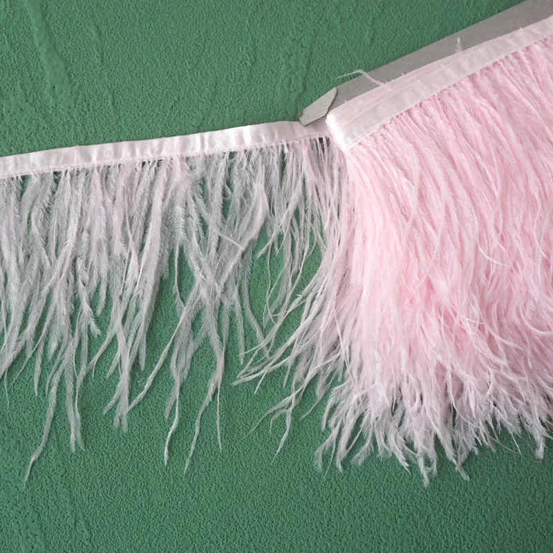 Decorative feather cloth strip DIY trim 10-15cm wide in multiple colours for clothing crafts