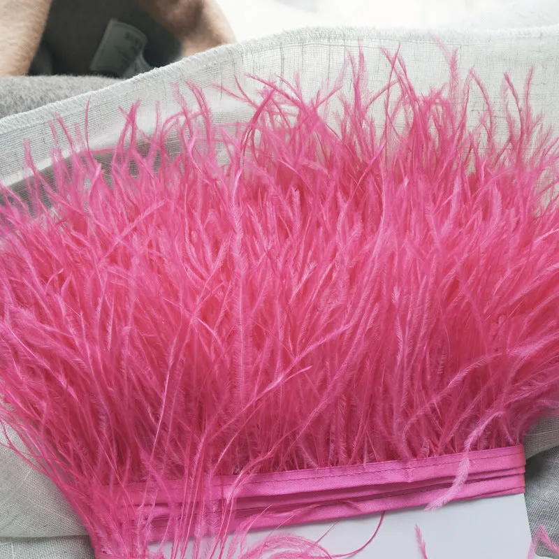 Decorative feather cloth strip DIY trim 10-15cm wide in multiple colours for clothing crafts