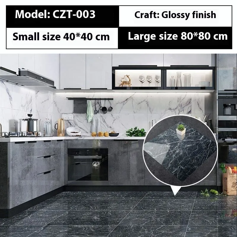 Marble simulation stone waterproof sticker 40x40cm geometric pattern simple modern bathroom kitchen