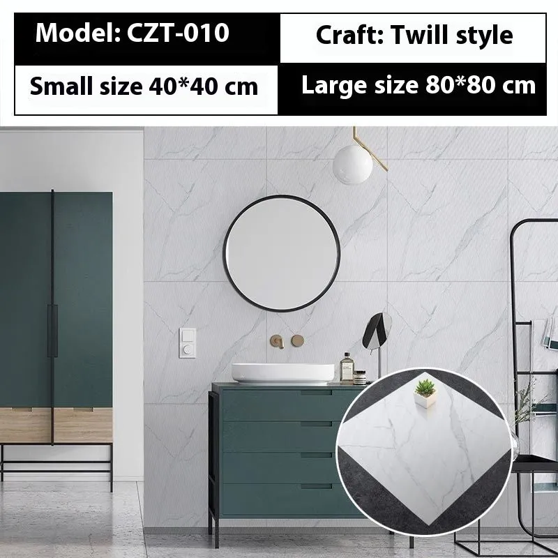 Marble simulation stone waterproof sticker 40x40cm geometric pattern simple modern bathroom kitchen