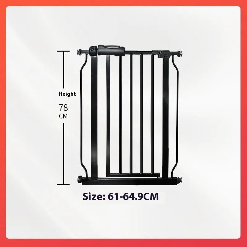 Baby safety gate plastic barrier 78cm high adjustable width 61-85.9cm white model for stairs