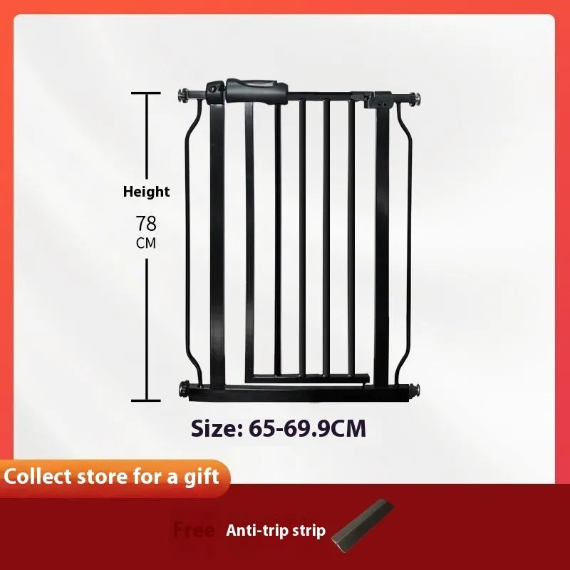 Baby safety gate plastic barrier 78cm high adjustable width 61-85.9cm white model for stairs