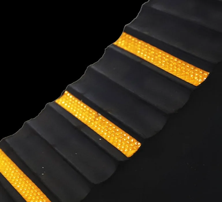 Portable car anti-slip retainer triangle with wood pattern design and adjustable height up to 26cm
