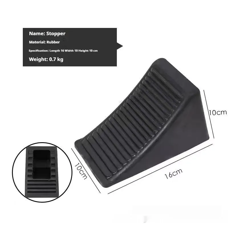 Portable car anti-slip retainer triangle with wood pattern design and adjustable height up to 26cm