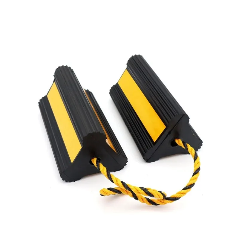 Portable car anti-slip retainer triangle with wood pattern design and adjustable height up to 26cm