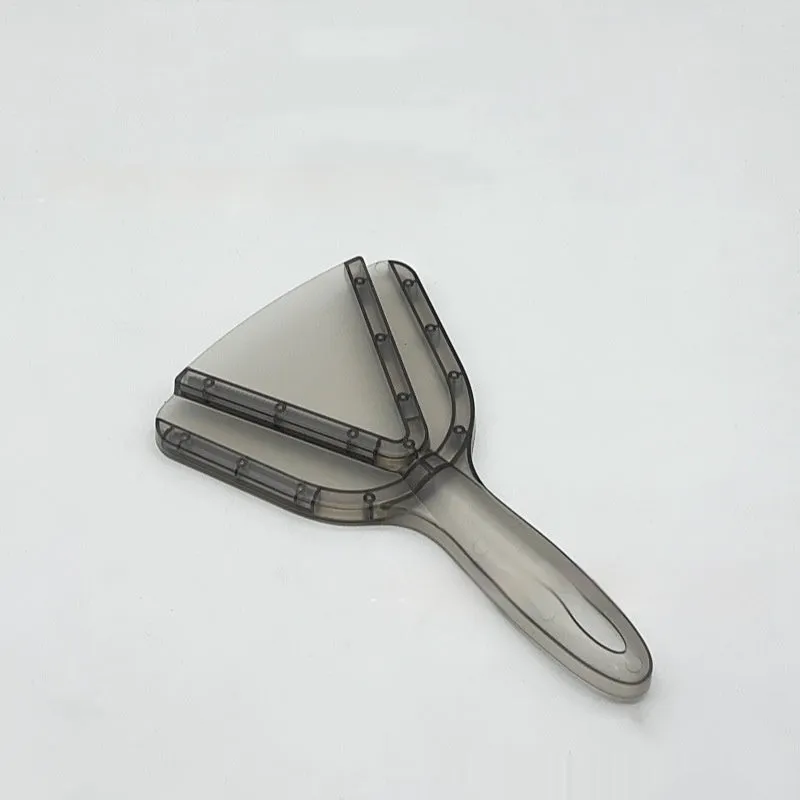Adjustable telescopic manual can opener and bottle opener with non-slip red plastic handle.