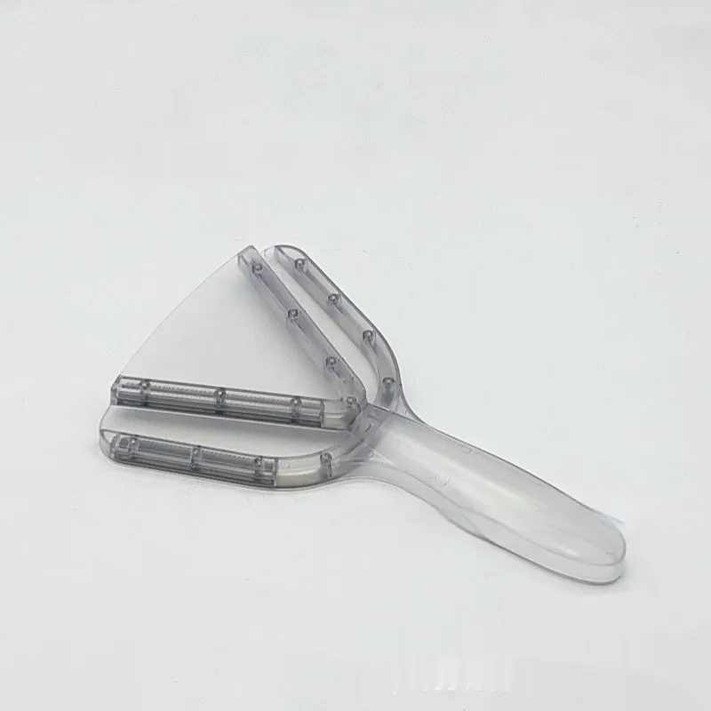 Adjustable telescopic manual can opener and bottle opener with non-slip red plastic handle.