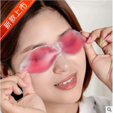 Reusable gel ice eyeshade in green colour for eye protection and cooling relief