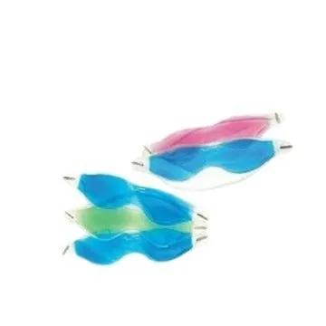 Reusable gel ice eyeshade in green colour for eye protection and cooling relief