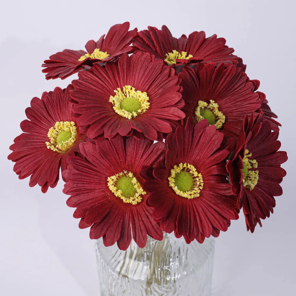 Simulation flower bouquet in assorted colours made from pu and silk flower for home decoration