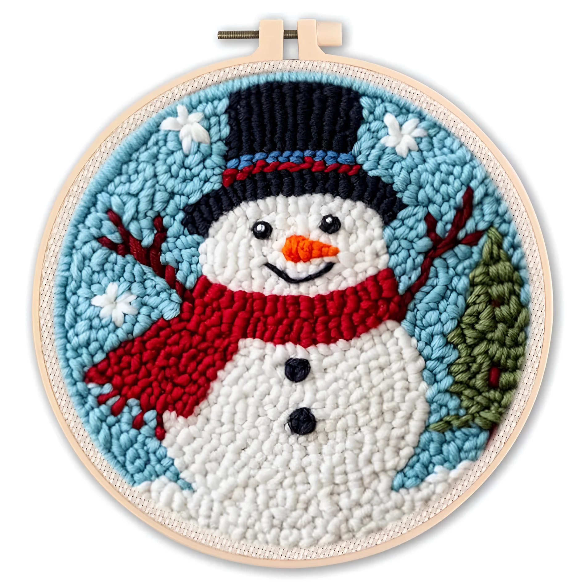 DIY poke embroidery cross stitch material kit 20cm, five colour options for home decoration