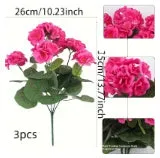 35cm tall red artificial silk crabapple flower with screen printing detail for home decoration