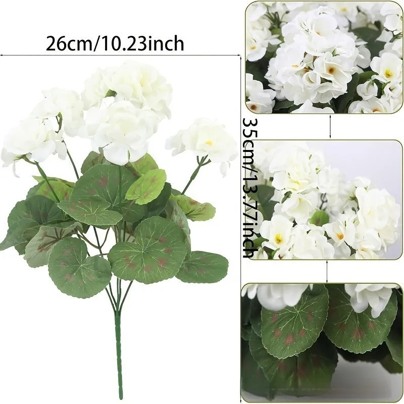 35cm tall red artificial silk crabapple flower with screen printing detail for home decoration