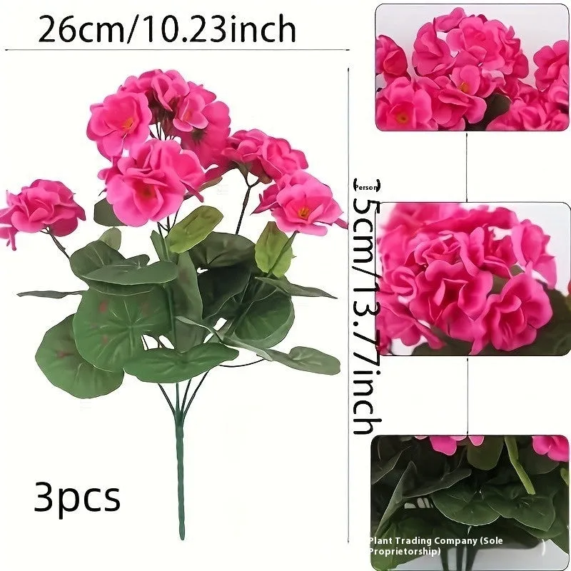 35cm tall red artificial silk crabapple flower with screen printing detail for home decoration