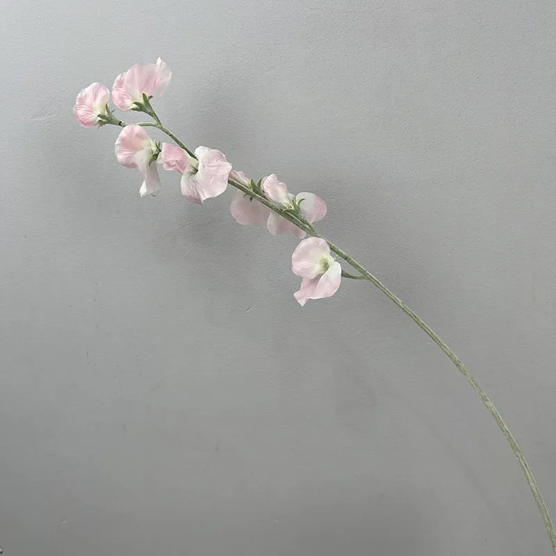 63cm purple flocked silk flower fake flower for wedding and home decor on white background