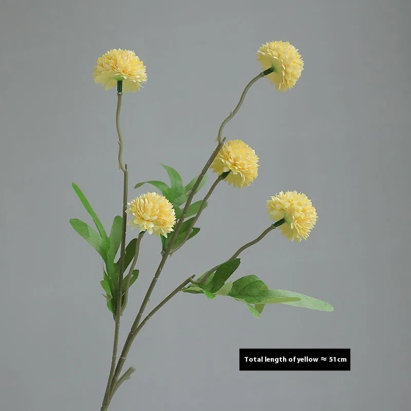 Five-head dandelion chrysanthemum silk flower ornament in multiple colour options