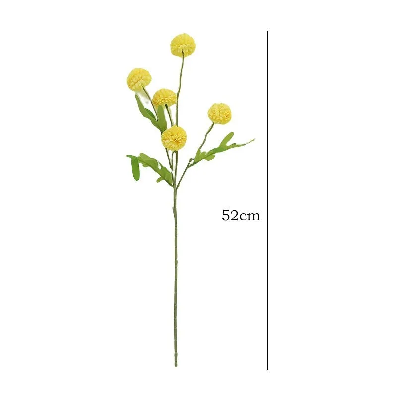 Five-head dandelion chrysanthemum silk flower ornament in multiple colour options