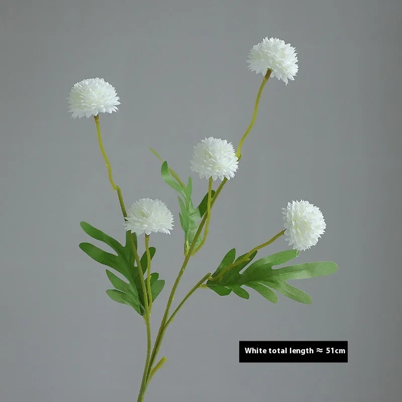 Five-head dandelion chrysanthemum silk flower ornament in multiple colour options