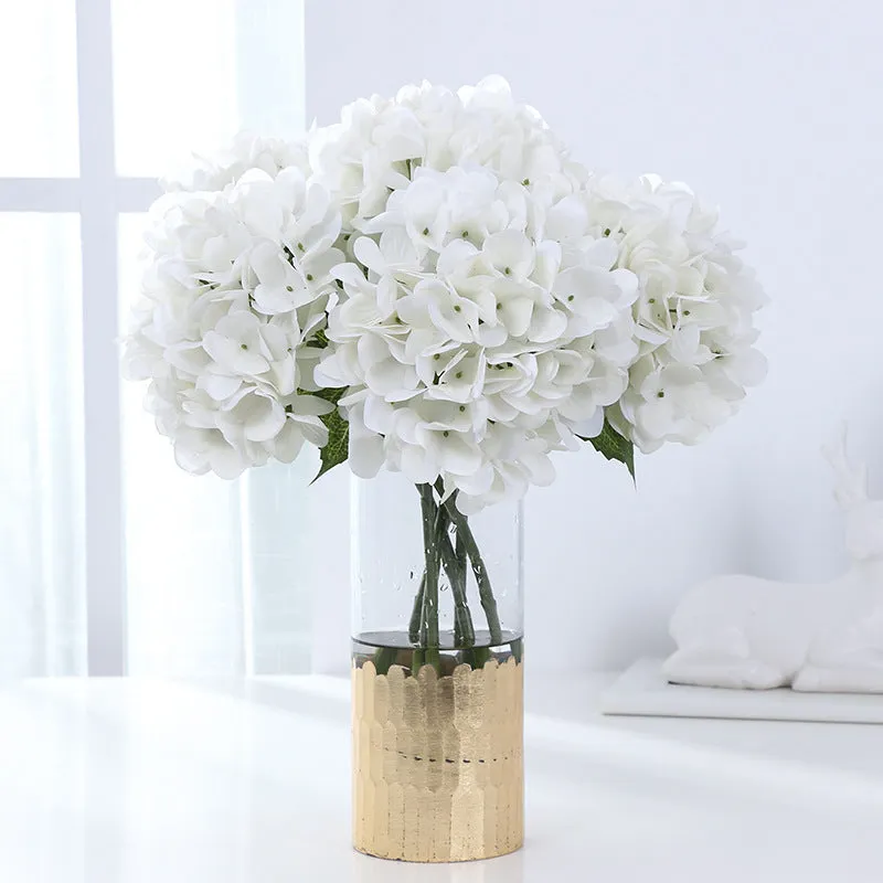 Simulated pincushion filming prop in white silk flower decoration, 43cm height
