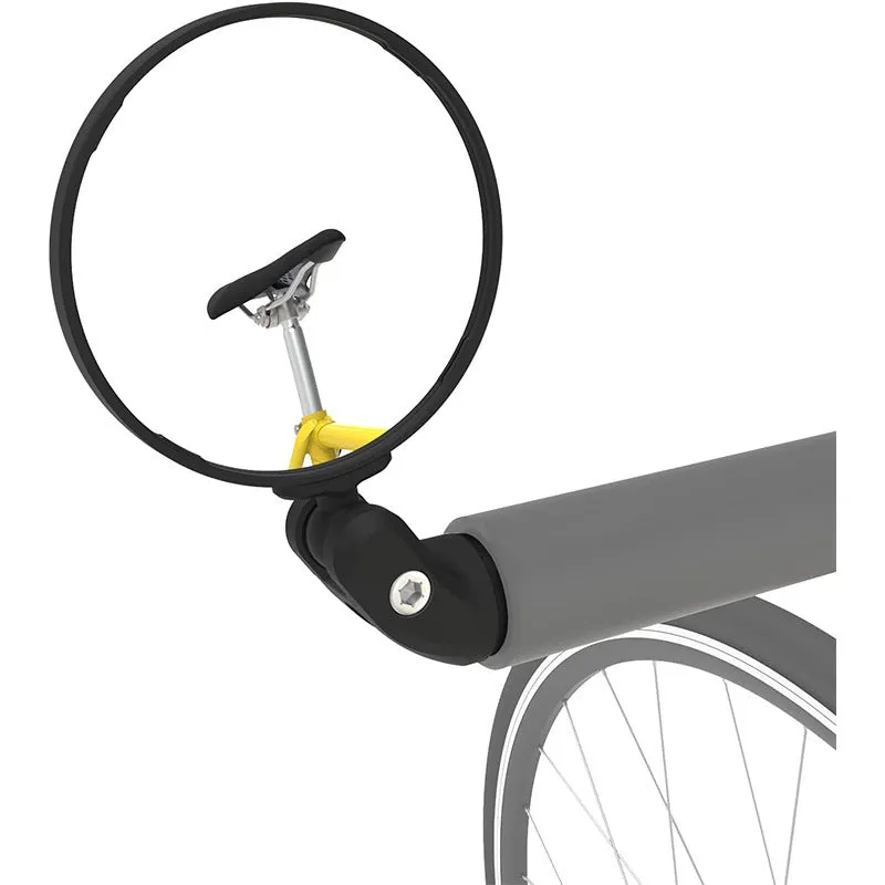 Foldable convex ABS bicycle rearview mirror for mountain and highway cycling safety