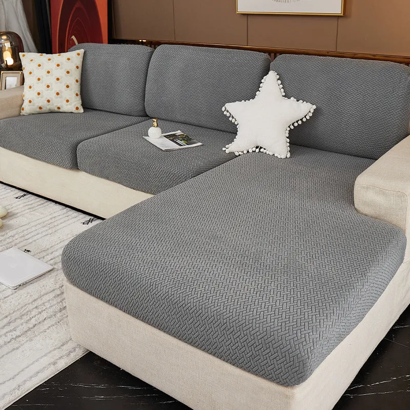 Home fashion polyester stretch sofa cover in fruit green colour for backer cushion furniture protection