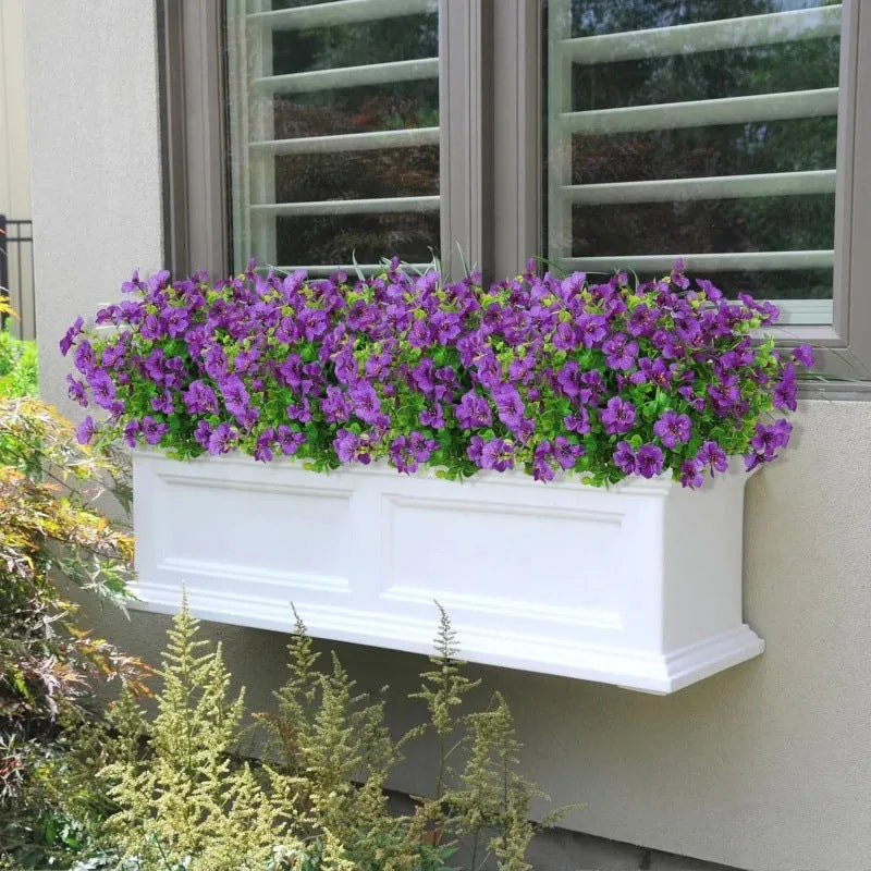 Artificial purple plastic eucalyptus-style flower fake stem for wedding home porch decoration