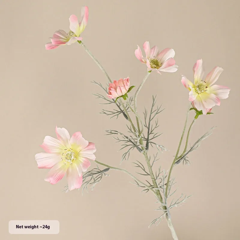 Small Persian chrysanthemum fake bouquet in autumn champagne colour, used as photography prop and home decoration, made from plastic and silk flowers