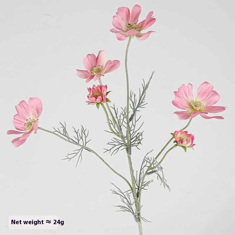Small Persian chrysanthemum fake bouquet in autumn champagne colour, used as photography prop and home decoration, made from plastic and silk flowers