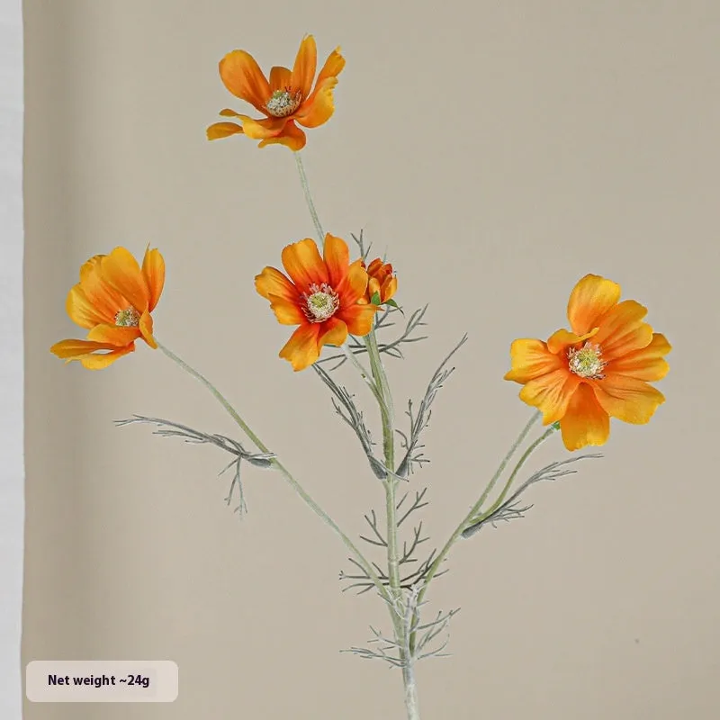 Small Persian chrysanthemum fake bouquet in autumn champagne colour, used as photography prop and home decoration, made from plastic and silk flowers