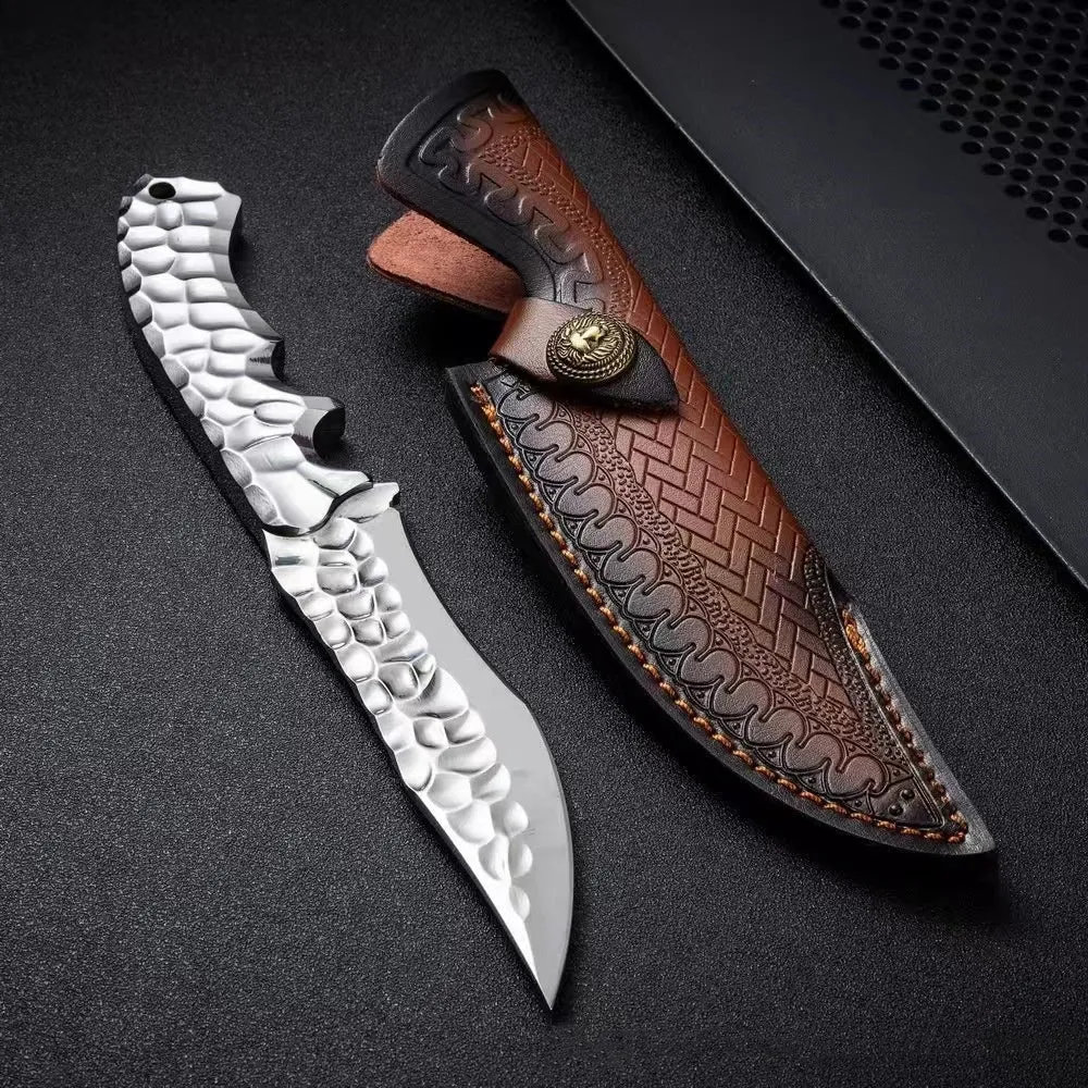 Cold Ice survival knife with 5CR13 steel blade 140mm and one-piece keel handle