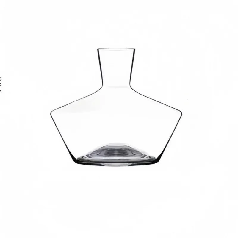 Household crystal glass wine decanter with liquor divider, 1450ml capacity, modern simple style, solid colour