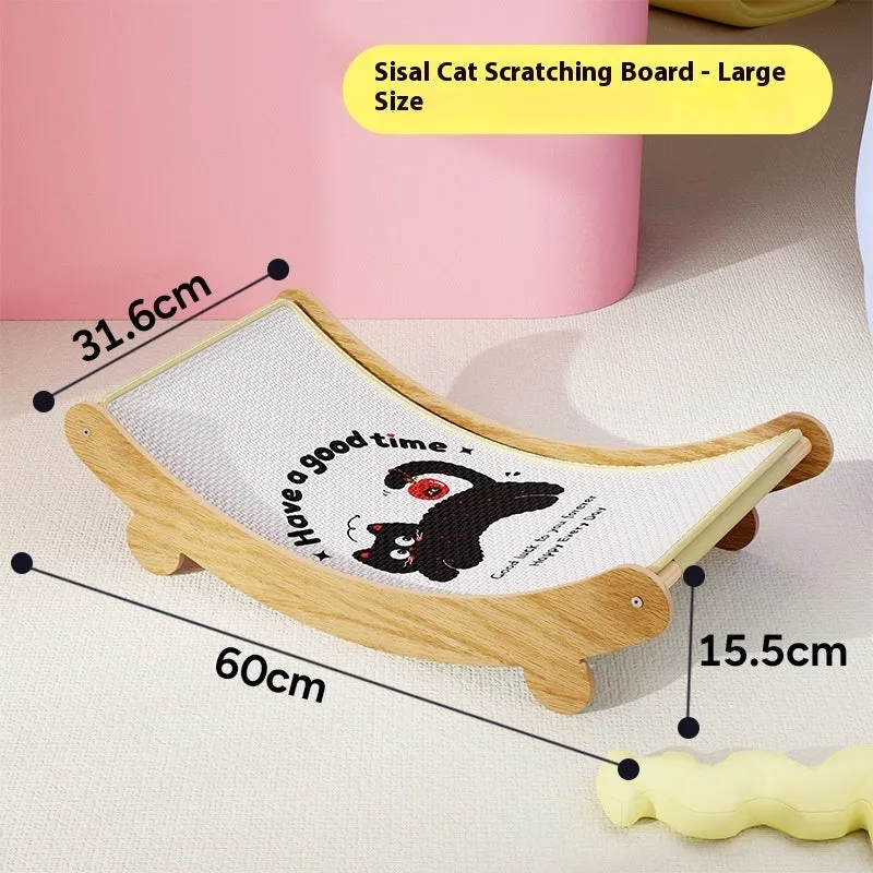 U-shaped sisal cat scratch board nest in wear-resistant non-chip recliner design for indoor cats
