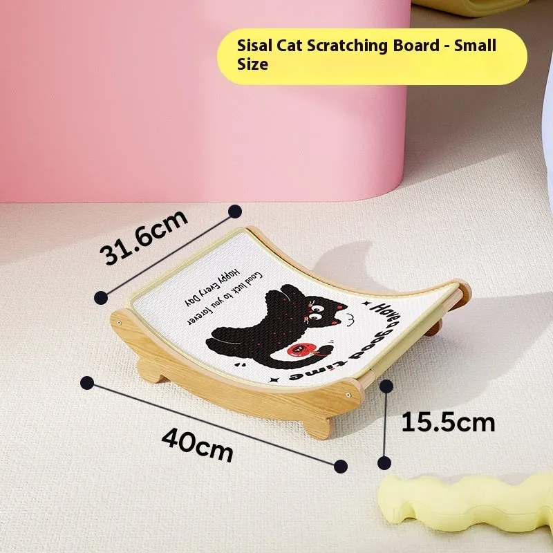 U-shaped sisal cat scratch board nest in wear-resistant non-chip recliner design for indoor cats