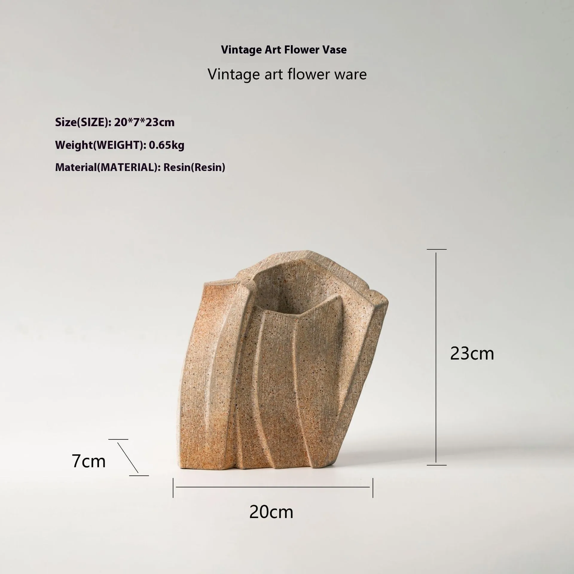 Resin reconstructed flower art displayed in ceramic vase with modern simplicity design in GT-B058 colour