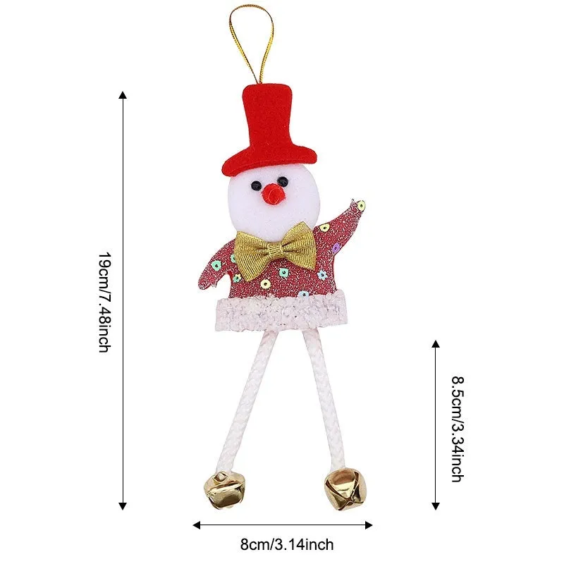 Christmas decorative pendant set showing old man, snowman, elk and bear designs for window display