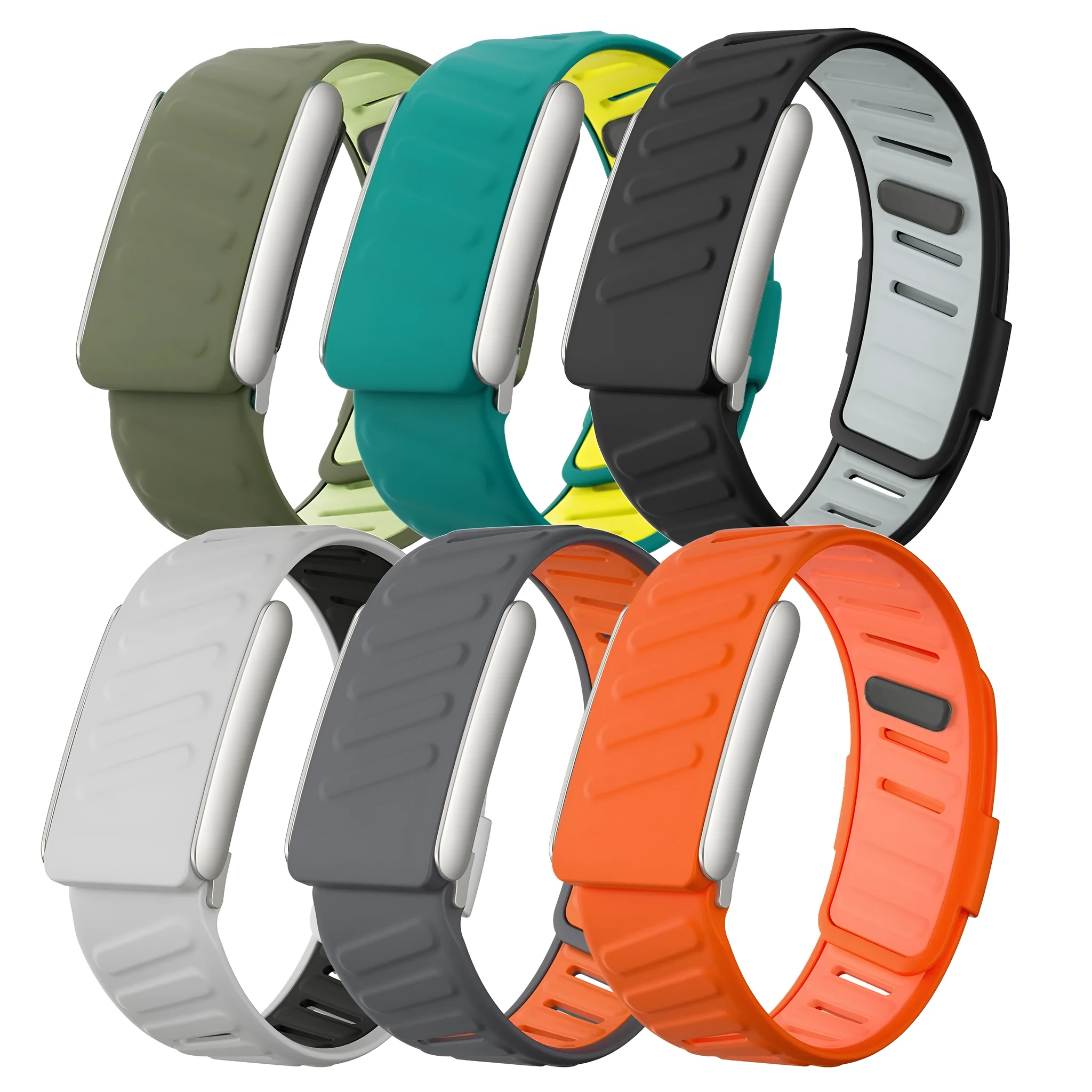 Whoop 50 One Peak wristband replacement strap in green MG colour for fitness use