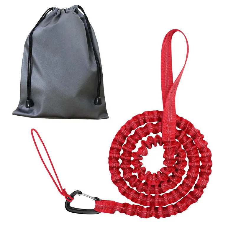 Metal bicycle hand holding rope for parent-child mountain bike pull in free size, available in red