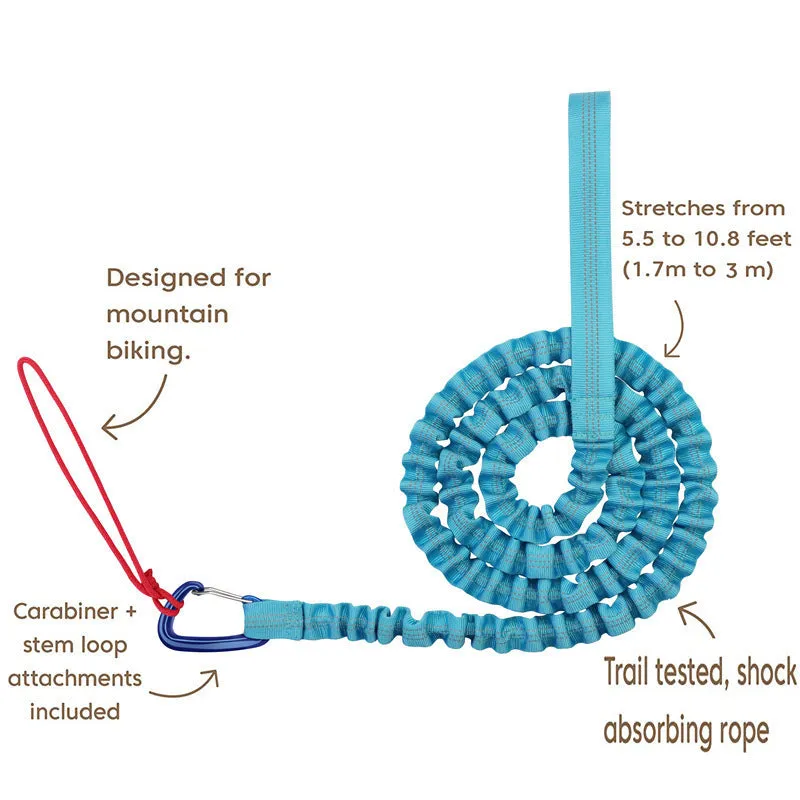 Metal bicycle hand holding rope for parent-child mountain bike pull in free size, available in red