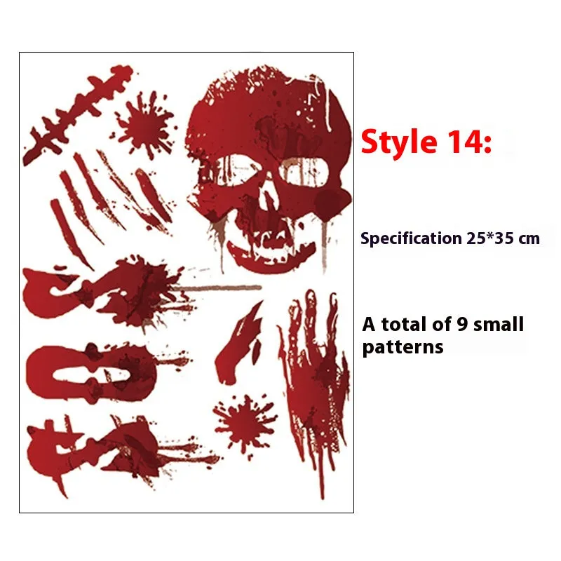 Hot Blood handprint wall sticker decoration PVC 25x35cm with style options