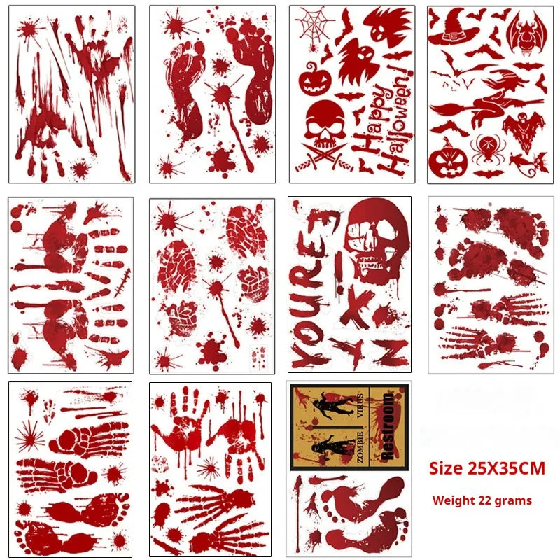 Hot Blood handprint wall sticker decoration PVC 25x35cm with style options