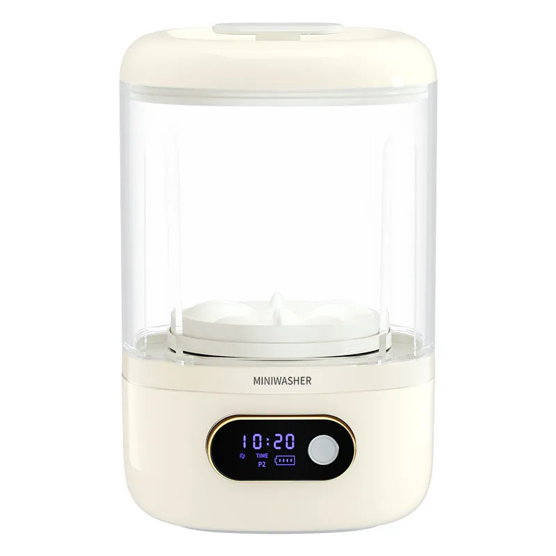Portable white automatic cleaning machine with resin body and Type-C charging port